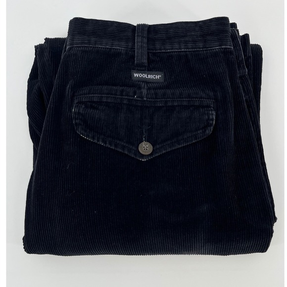 Woolrich Other - Woolrich Corduroy Pants Mens 32 Black Pleated Front Straight Leg 1014